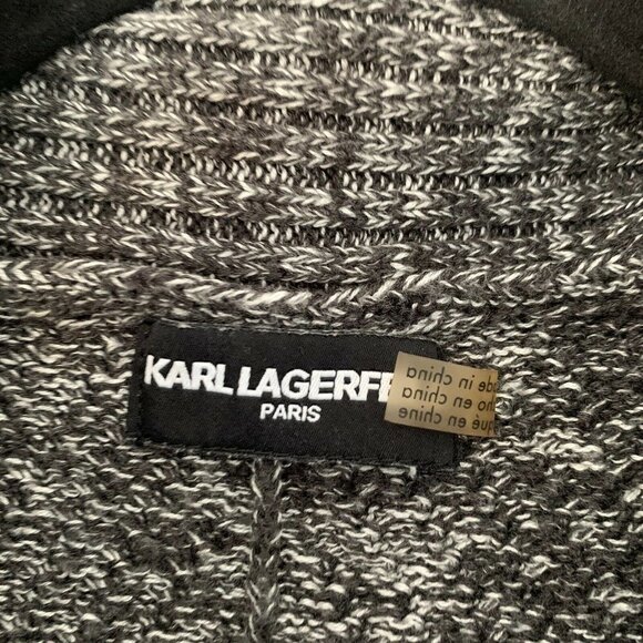 Karl Lagerfeld Size XS Gray Cowl Neck Knit Sweater Dress Modest Sheath A-Line - Picture 3 of 6